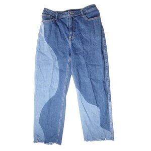 Hollister Patchwork Denim‎ Jeans Size 9R Junior High Rise Distressed Hem  Y2K